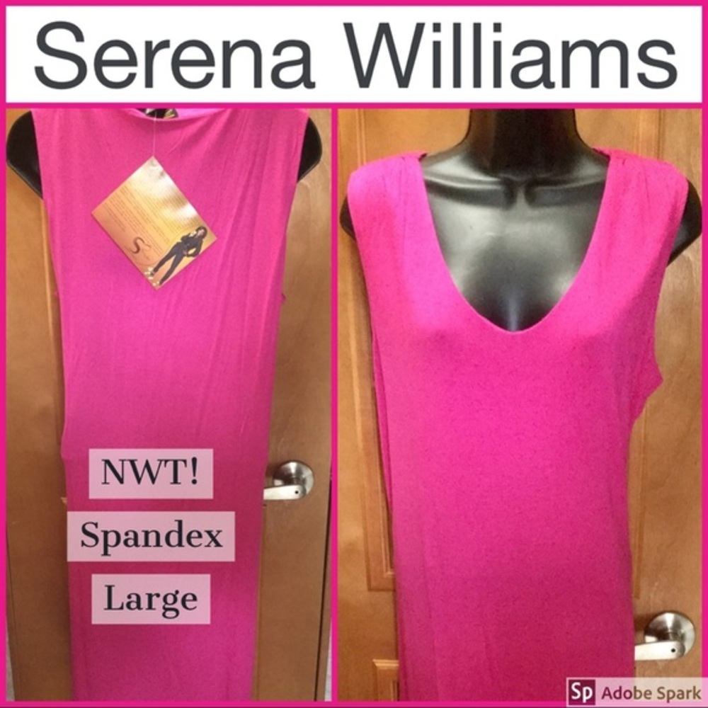 NWT💖 SeXY 💖 HoT PiNk Soft Spandex V Neck Dress L